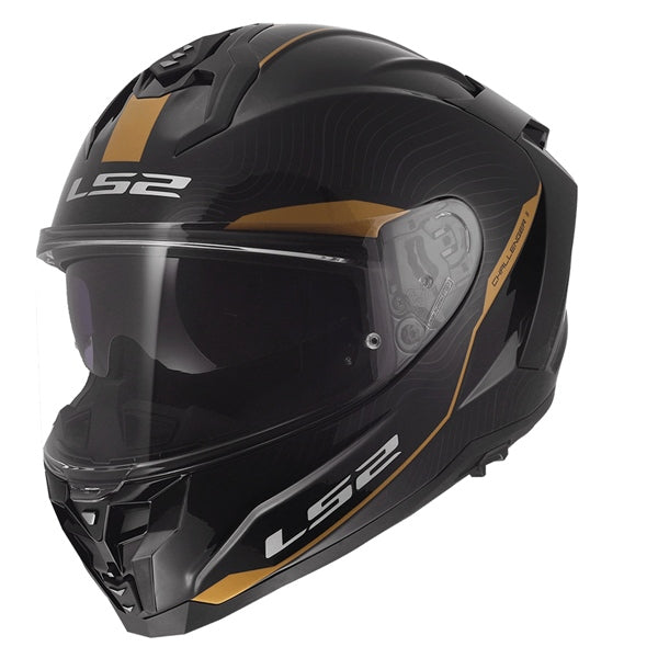 LS2 HELM CHALLENGER II ESSENT BK/GOL 2XL 817-0594