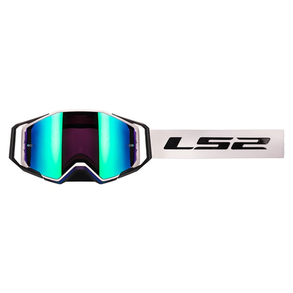 LS2 GOGG NETIC WH W/IRIDIUM VISOR HVS GR 7203001002