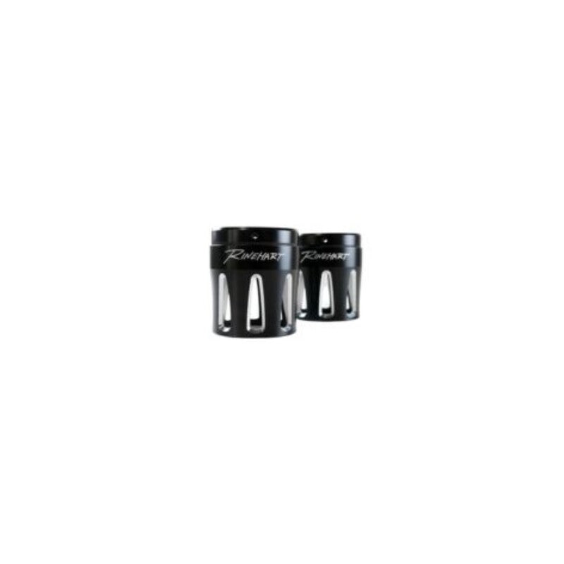 RINEHART RACING 17-23 FLH 4" SO MUFFLERS BLK/BLK MERGE END CAPS* 500-0107-MERGE