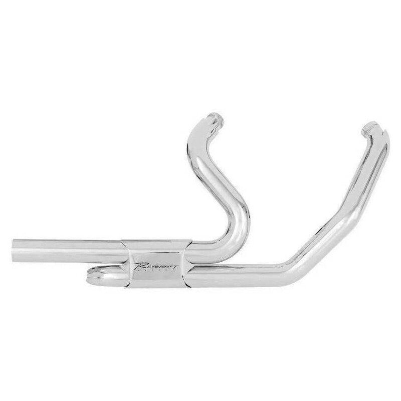RINEHART RACING 17-UP FL SLIMLINE DUALS HEADER KIT CHROME 100-0452