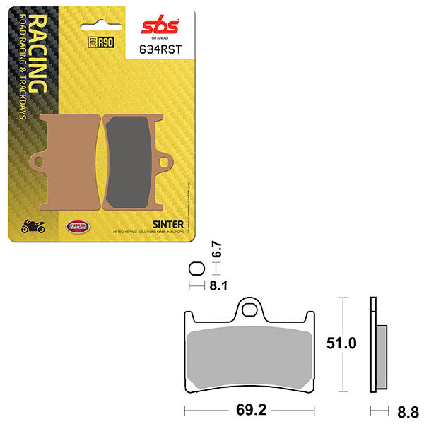SBS ROAD RACING & TRACKDAYS SINTER BRAKE PAD  6470634100