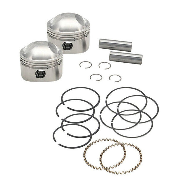 S&S CYCLE PISTON,SET,3-7/16" X UP TO 4-3/4" STROKE,+.080",HC,.791" WP, 106-5781