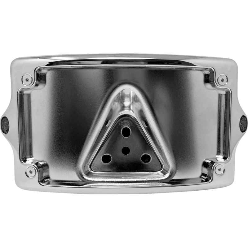 KODLIN CURVED 3-BOLT MOUNTED ELYPSE 3-1 LICENSE PLATE KIT, CHROME KUS20351