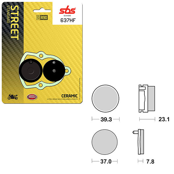 SBS ATV/UTV CERAMIC BRAKE PAD  6190637100