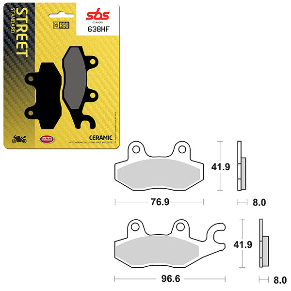 SBS ATV/UTV CERAMIC BRAKE PAD  6190638100