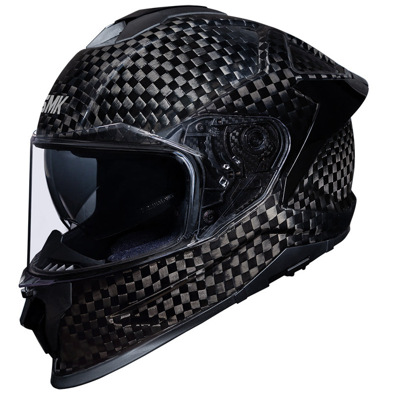 SMK HELMETS (L) TITAN CARBON GLO BLK DOT ECE LG 1000086945