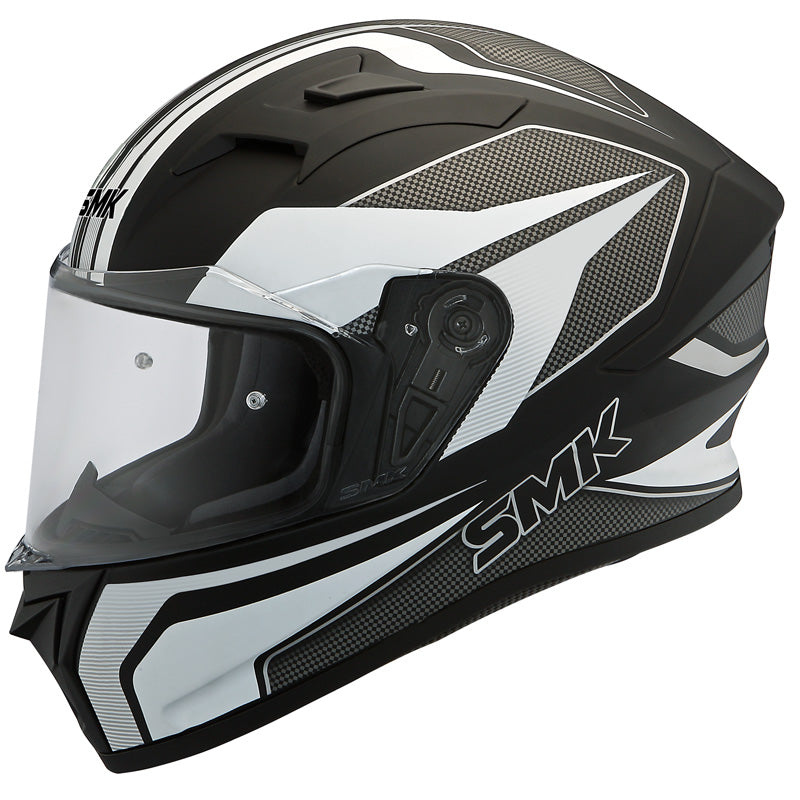 SMK HELMETS (L) STELLAR DYNAMO MAT BLK/WHT/GREY DOT ECE LG 1000031628