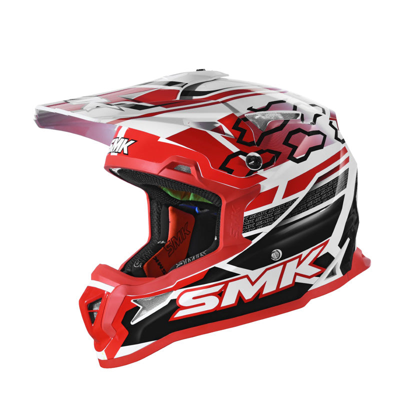 SMK HELMETS (L) ALLTERRA TRIBOU GLO WHT/BLK/RED DOT ECE LG 1000032032