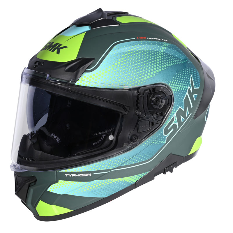 SMK HELMETS TYPHOON - MYSTIC GREEN/GREEN/YELLOW (L) 1000061764