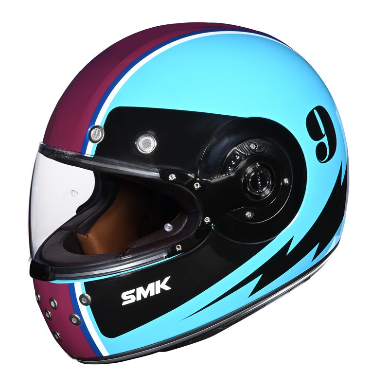 SMK HELMETS RETRO - ELECTRO BLUE/BLACK/RED (L) 1000061809