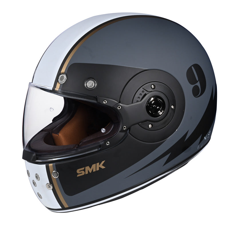 SMK HELMETS RETRO - ELECTRO GREY/BLACK/WHITE (MATTE) (L) 1000061819
