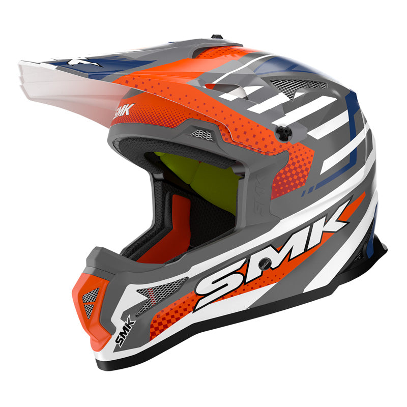 SMK HELMETS ALLTERRA - BULLDOZER GREY/WHITE/ORANGE (MATTE) (L) 1000067657