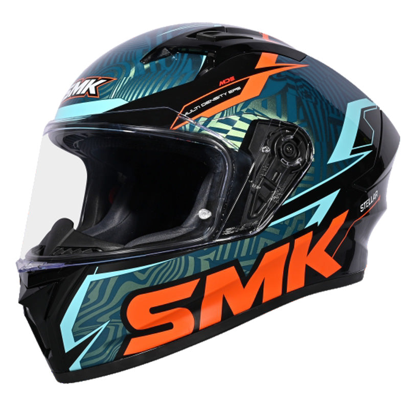 SMK HELMETS STELLAR - FURY GL257C BLACK/BLUE/ORANGE (L) 1000082604