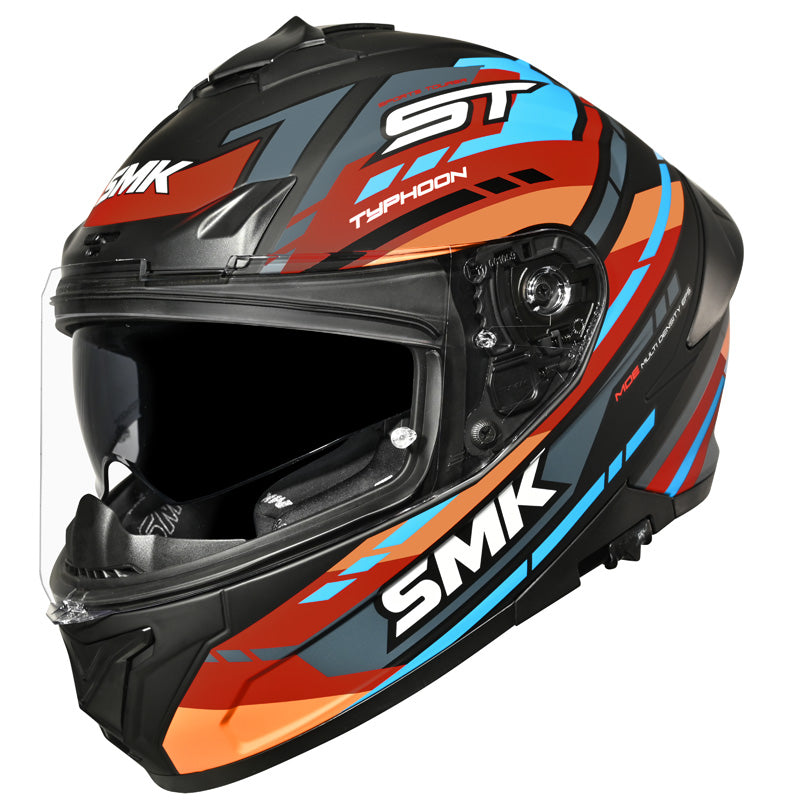 SMK HELMETS TYPHOON - ST MA275 BLACK/ORANGE/BLUE (MATTE) (L) 1000082898