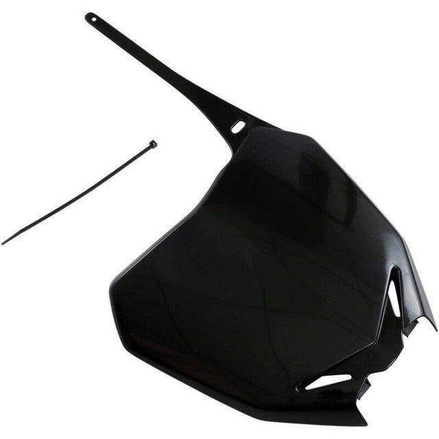 UFO RMZ450 2008 FRONT # PLATE BLACK SU04919-001