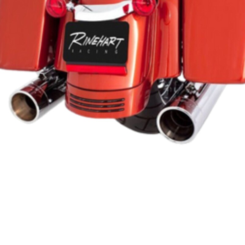 RINEHART RACING 17-23 FL DBX40 4" MUFFLERS CHR/BLK 500-0182