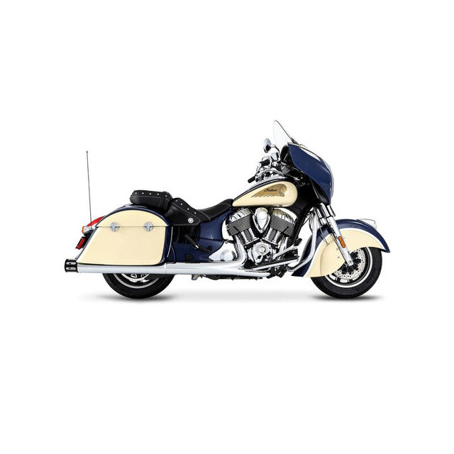 RINEHART RACING 4" MUFFLERS INDIAN BLK W/BLK TIPS 500-0503