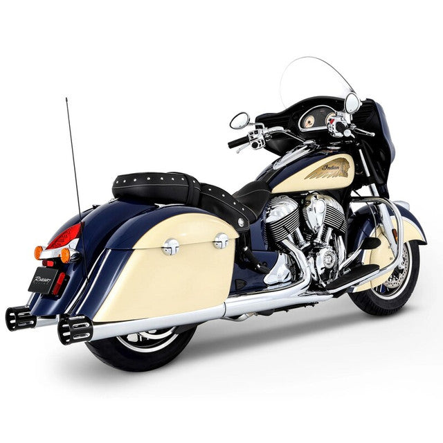 RINEHART RACING 4" MUFFLERS INDIAN BLK/BLK MERGE TIPS* 500-0503-MERGE