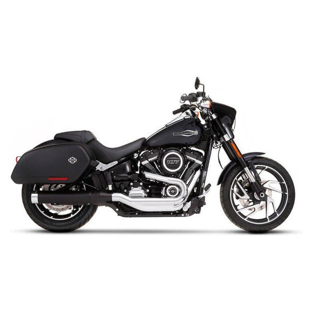 RINEHART RACING 4" MUFFLERS INDIAN BLK W/CHRM END CAPS* 500-0501C