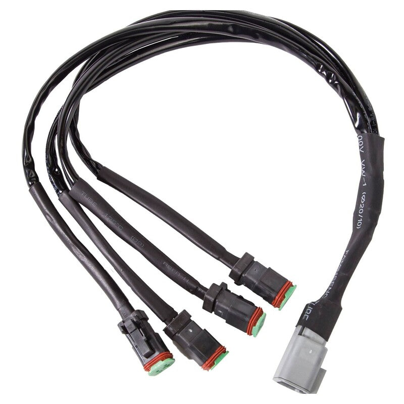 SPEED DEMON SINGLE FEMALE AMP TO 4 MALE DT ADAPTER WITH 45CM WIRE 10-30037