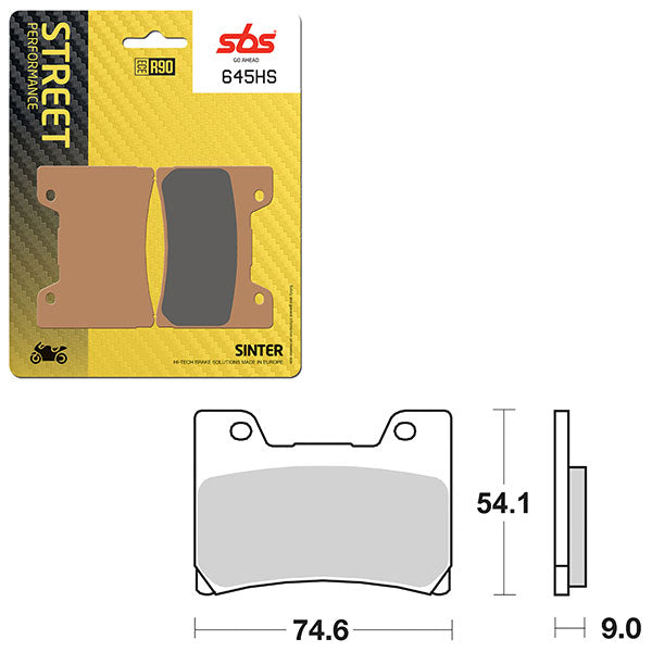 SBS PERFORMANCE HS SINTER BRAKE PAD  6250645100