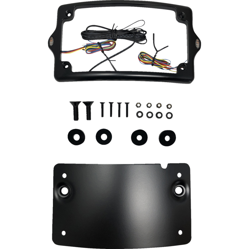 KODLIN CURVED ELYPSE 3-1 TOURING LICENSE PLATE KIT BLACK KUS20300