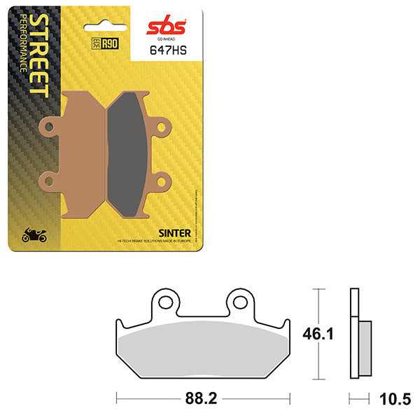 SBS PERFORMANCE HS SINTER BRAKE PAD  6250647100