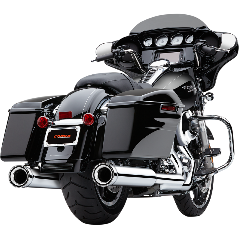 COBRA 95-16 FLH NH MUFFLERS 4" CHROME*2 6107