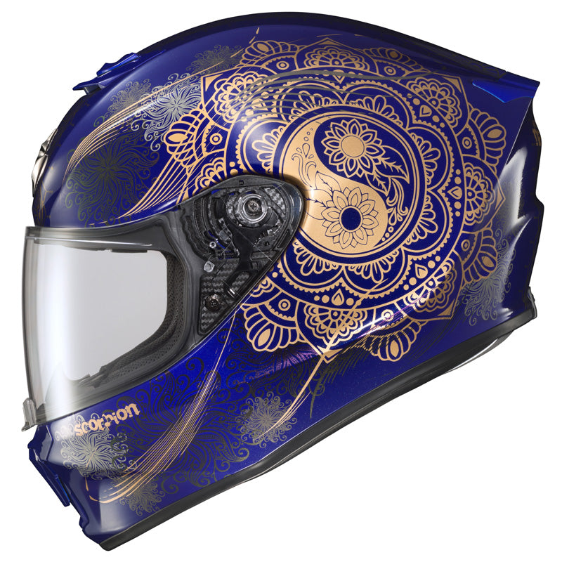 SCORPION EXO-R420 NAMASKAR BLUE LG DOT/SNELL 2020 42-1625