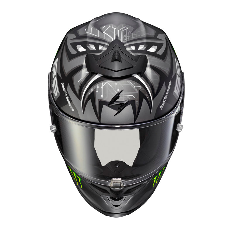 SCORPION EXO-R1 AIR FABIO/MONSTER MATTE SILVER LG DOT ECE R1-4204