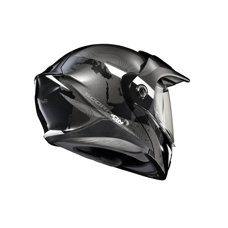 SCORPION EXO-AT960 TOPOGRAPHIC BLK/WH LG DOT-ECE 96-1025