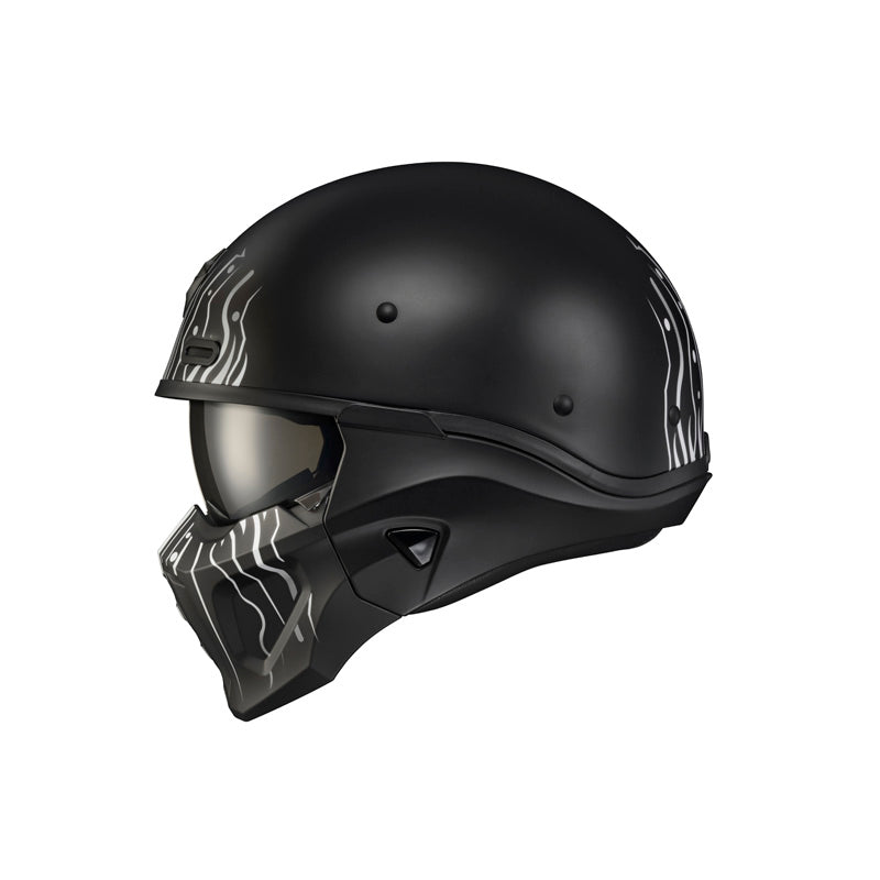 SCORPION COVERT-X TRIBE MATTE BLACK/WHITE LG COX-1305