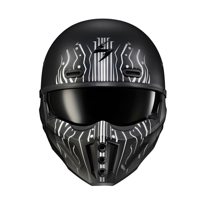 SCORPION COVERT-X TRIBE MATTE BLACK/WHITE LG COX-1305