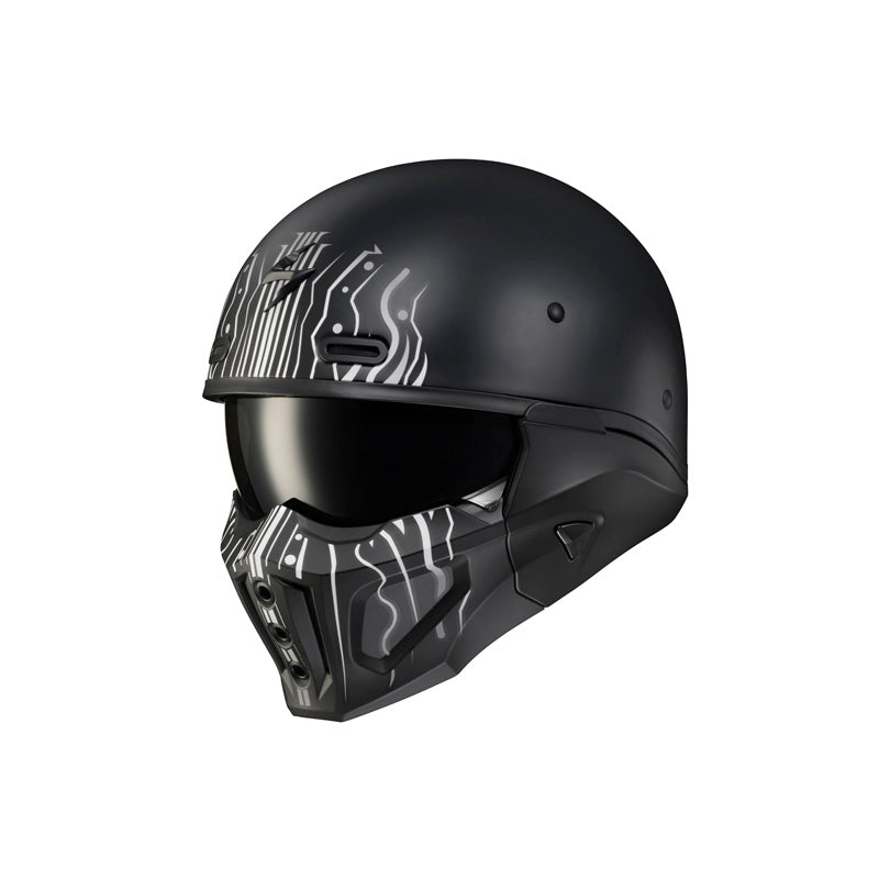 SCORPION COVERT-X TRIBE MATTE BLACK/WHITE LG COX-1305