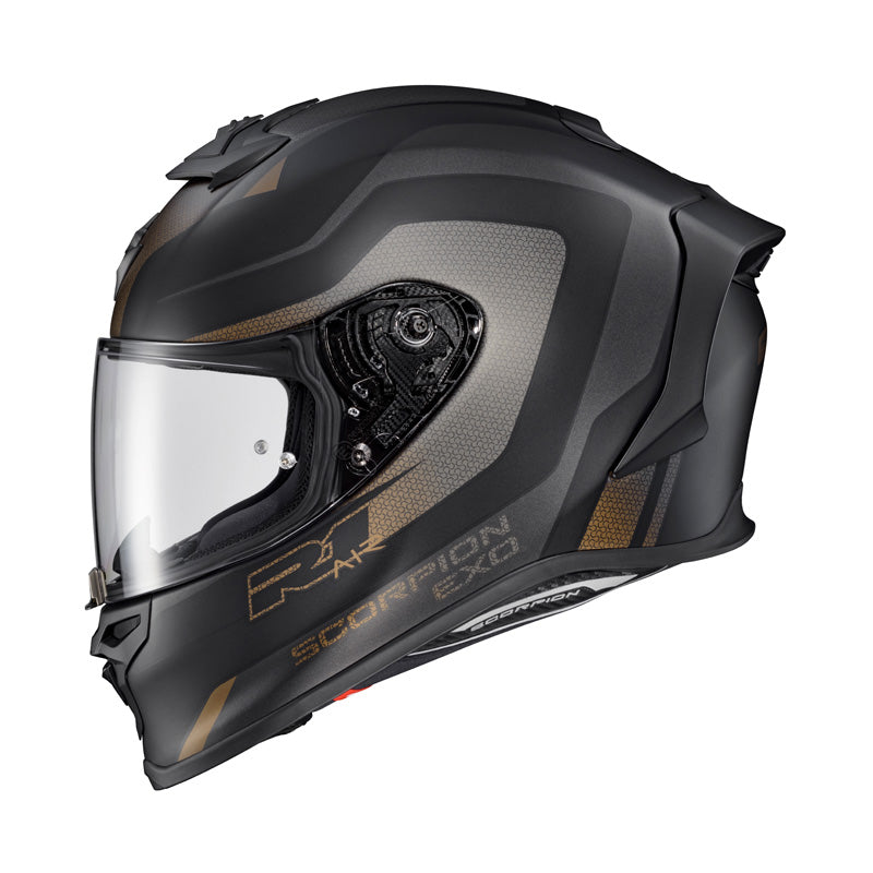 SCORPION XEXO-R1 AIR HELMET - HIVE - BLACK/GOLD (L) R1-1105