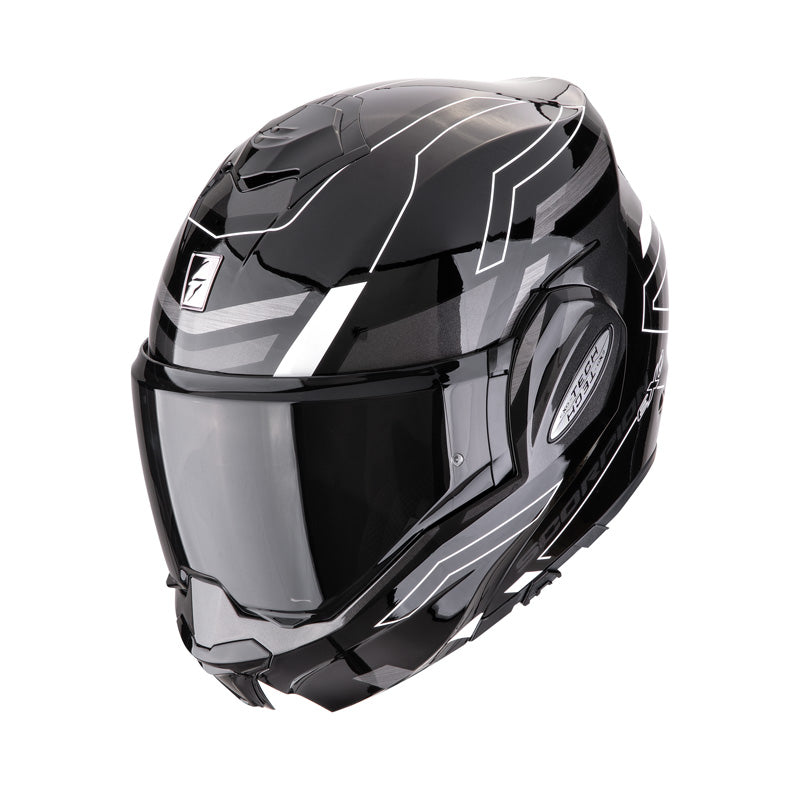 SCORPION EXO-TECH EVO CONQUER HELMET - BLACK/WHITE (L) A0035579LG