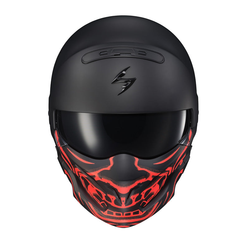 SCORPION COVERT FACE MASK SAMURAI 'GLOW IN THE DARK' RED 75-01048