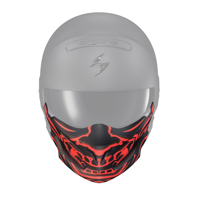 SCORPION COVERT FACE MASK SAMURAI 'GLOW IN THE DARK' RED 75-01048