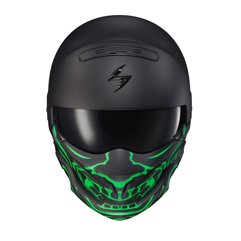 SCORPION COVERT FACE MASK SAMURAI 'GLOW IN THE DARK' GREEN 75-01096