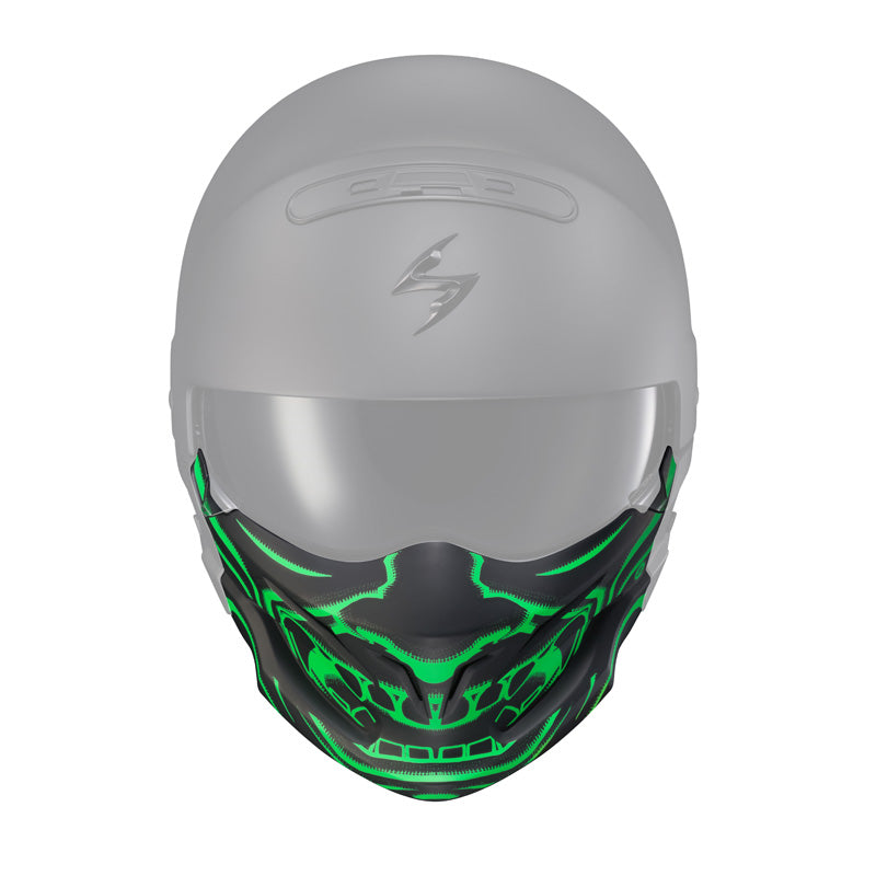 SCORPION COVERT FACE MASK SAMURAI 'GLOW IN THE DARK' GREEN 75-01096