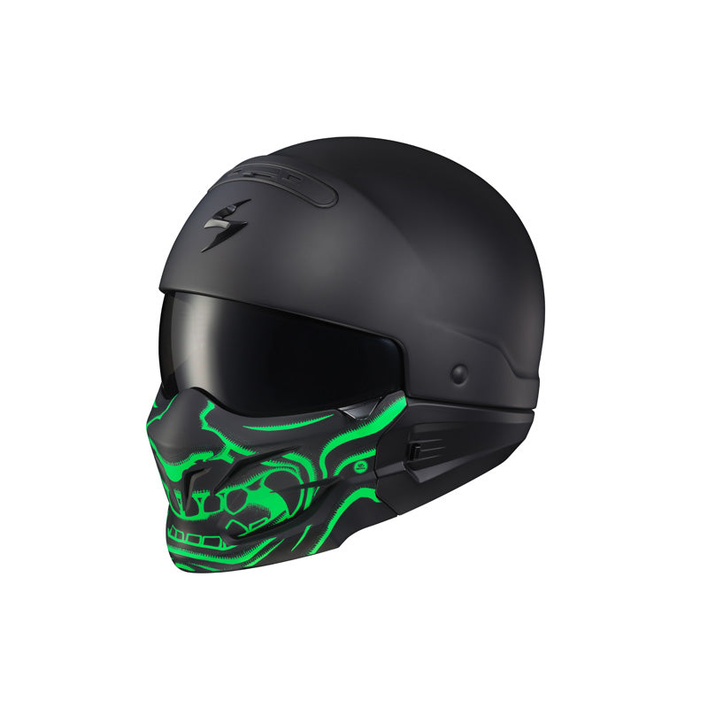 SCORPION COVERT FACE MASK SAMURAI 'GLOW IN THE DARK' GREEN 75-01096