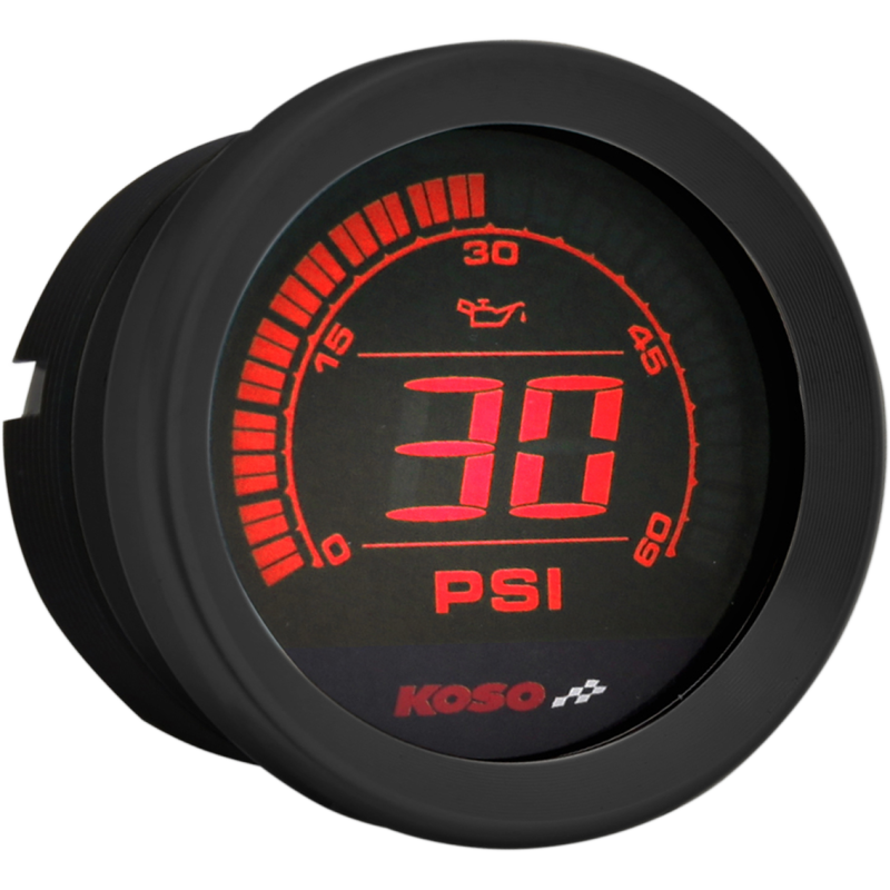 KOSO NORTH AMERICA OIL PRESSURE HD 2" BLK BA050430