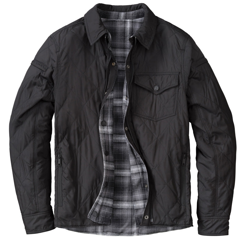 SCORPION XMORPHEUS REVERSIBLE JACKET BLACK/PLAID GREY LG 15001-5