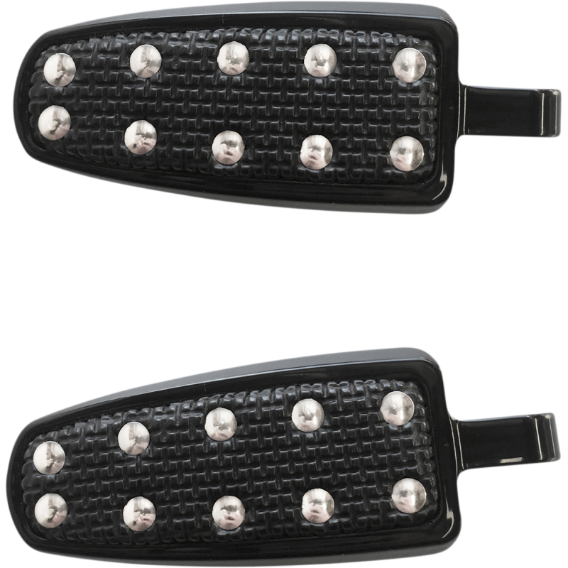 CYCLESMITHS PEG FOOT FL BLK W/RIVETS 126-SB