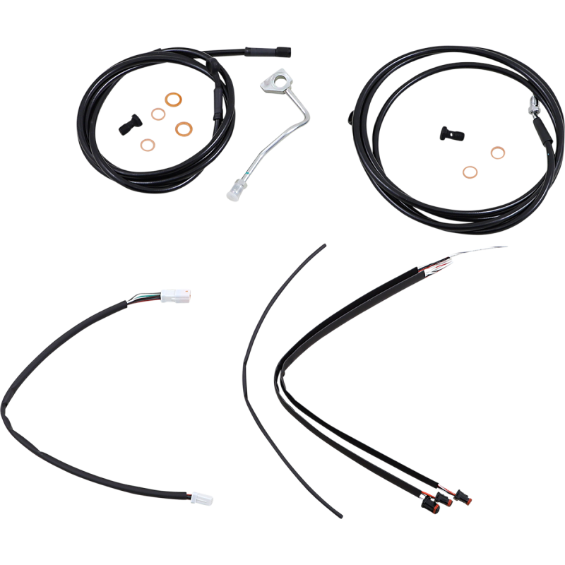 BURLY BRAND CONTROL KIT - 18" APE HANGER HANDLEBARS - ABS B30-1187