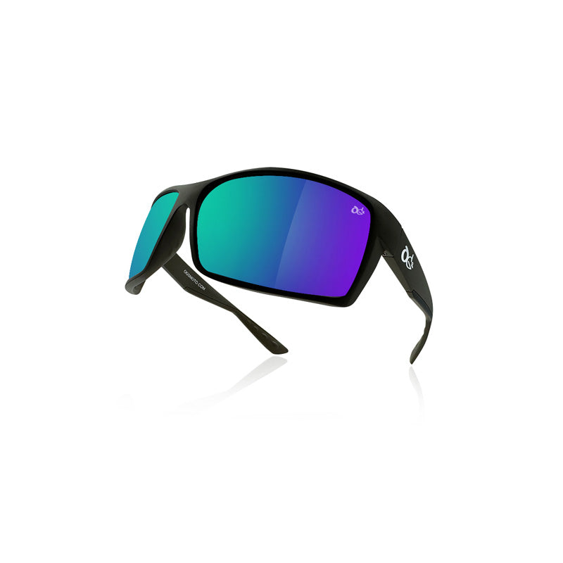OGS 100 KNOTS SUNGLASSES BLACK - GREEN 100-BK-GL