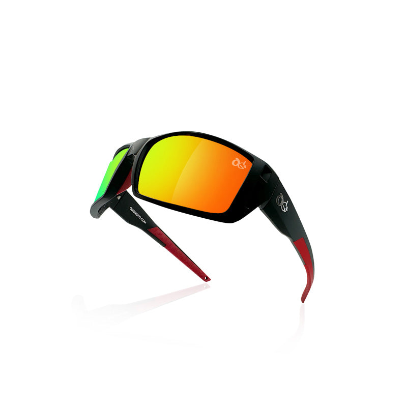 OGS 90 KNOTS SUNGLASSES BLACK/RED - ORANGE 90-BR-OL
