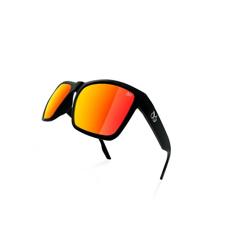 OGS 80 KNOTS SUNGLASSES MATTE BLACK - RED 80-MB-RL