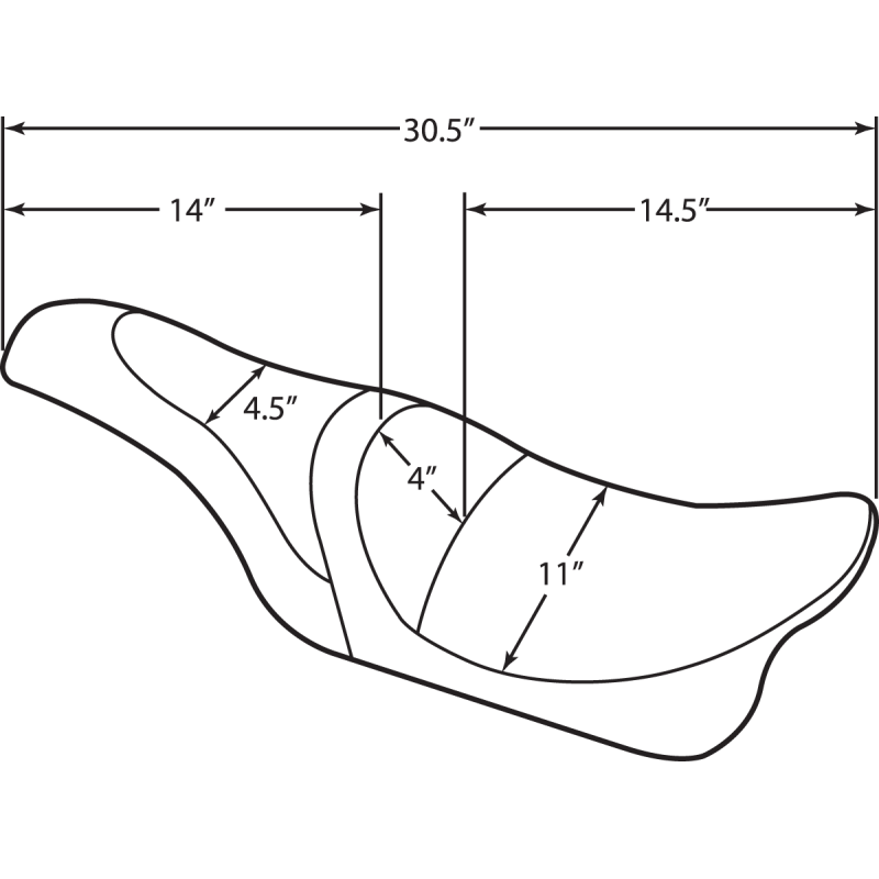 DRAG SPECIALTIES SEATS 08-19 FLHT SEAT CABALERO F.SUEDE DIA 0801-1038