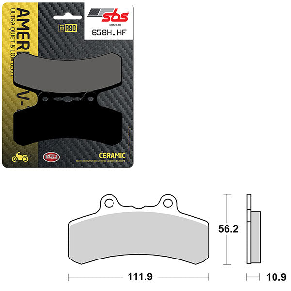 SBS HIGH POWER & NOISE REDUCTION CERAMIC BRAKE PAD  6490658100